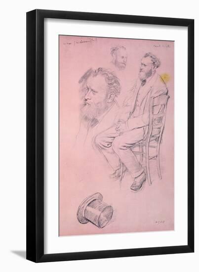 Study for a Portrait of Edouard Manet-Edgar Degas-Framed Giclee Print