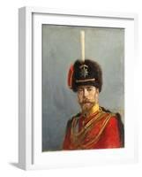 Study for a Portrait of Emperor Nicholas II, Chief of the Guard Hussar Regiment, C. 1908-Alexander Vladimirovich Makovsky-Framed Giclee Print