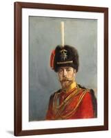 Study for a Portrait of Emperor Nicholas II, Chief of the Guard Hussar Regiment, C. 1908-Alexander Vladimirovich Makovsky-Framed Giclee Print