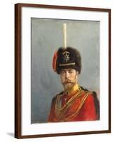 Study for a Portrait of Emperor Nicholas Ii, Chief of the Guard Hussar Regiment, C.1908-Alexander Vladimirovich Makovsky-Framed Giclee Print