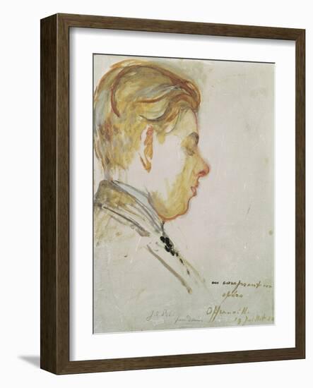 Study for a Portrait of Francis Poulenc, July 19, 1920-Jacques-emile Blanche-Framed Giclee Print