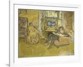 Study for a Portrait of Mr. and Mrs. Marcel Kapferer-Edouard Vuillard-Framed Giclee Print