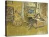 Study for a Portrait of Mr. and Mrs. Marcel Kapferer-Edouard Vuillard-Stretched Canvas