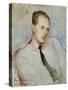 Study for a Portrait of Pierre Drieu La Rochelle, 1924-Jacques-emile Blanche-Stretched Canvas