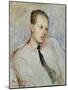 Study for a Portrait of Pierre Drieu La Rochelle, 1924-Jacques-emile Blanche-Mounted Giclee Print