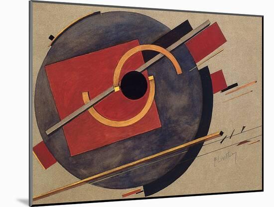 Study for a Poster, 1920-El Lissitzky-Mounted Giclee Print