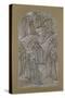 Study for a Stained Glass Window (Chalk on Paper)-Edward Burne-Jones-Stretched Canvas