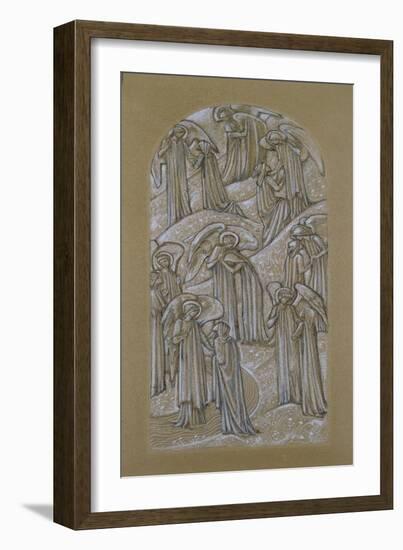 Study for a Stained Glass Window (Chalk on Paper)-Edward Burne-Jones-Framed Giclee Print