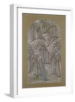 Study for a Stained Glass Window (Chalk on Paper)-Edward Burne-Jones-Framed Giclee Print