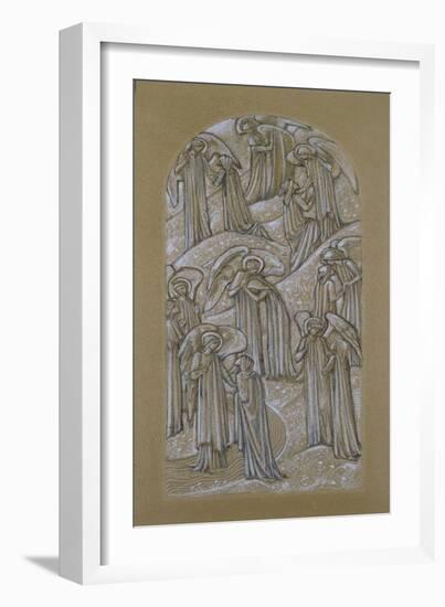 Study for a Stained Glass Window (Chalk on Paper)-Edward Burne-Jones-Framed Giclee Print