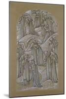 Study for a Stained Glass Window (Chalk on Paper)-Edward Burne-Jones-Mounted Giclee Print