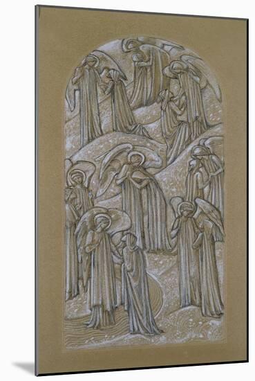 Study for a Stained Glass Window (Chalk on Paper)-Edward Burne-Jones-Mounted Giclee Print