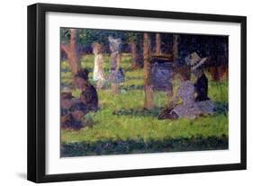 Study for "A Sunday Afternoon on the Island of La Grande Jatte," circa 1884-86-Georges Seurat-Framed Giclee Print