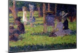 Study for "A Sunday Afternoon on the Island of La Grande Jatte," circa 1884-86-Georges Seurat-Mounted Giclee Print