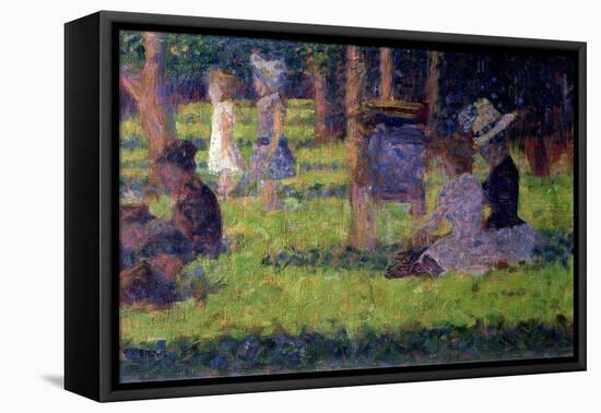 Study for "A Sunday Afternoon on the Island of La Grande Jatte," circa 1884-86-Georges Seurat-Framed Stretched Canvas