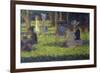 Study for 'A Sunday Afternoon on the Island of La Grande Jatte': Mothers and Children, 1886-Georges Seurat-Framed Giclee Print