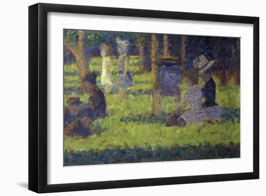 Study for 'A Sunday Afternoon on the Island of La Grande Jatte': Mothers and Children, 1886-Georges Seurat-Framed Giclee Print