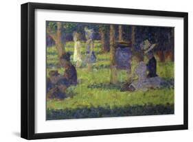 Study for 'A Sunday Afternoon on the Island of La Grande Jatte': Mothers and Children, 1886-Georges Seurat-Framed Giclee Print