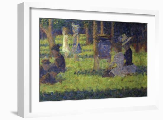 Study for 'A Sunday Afternoon on the Island of La Grande Jatte': Mothers and Children, 1886-Georges Seurat-Framed Giclee Print