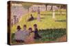 Study for 'A Sunday Afternoon on the Island of La Grande Jatte' (Oil on Panel)-Georges Pierre Seurat-Stretched Canvas