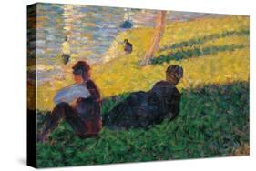 Study for a Sunday Afternoon on the Island of La Grande Jatte-Georges Seurat-Stretched Canvas