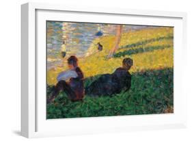 Study for a Sunday Afternoon on the Island of La Grande Jatte-Georges Seurat-Framed Giclee Print