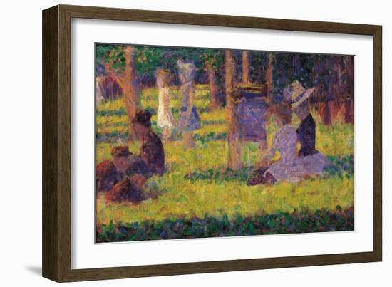 Study for A Sunday Afternoon on the Island of La Grande Jatte-Georges Seurat-Framed Art Print