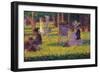 Study for A Sunday Afternoon on the Island of La Grande Jatte-Georges Seurat-Framed Art Print