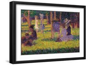 Study for A Sunday Afternoon on the Island of La Grande Jatte-Georges Seurat-Framed Art Print
