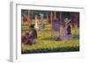 Study for A Sunday Afternoon on the Island of La Grande Jatte-Georges Seurat-Framed Art Print