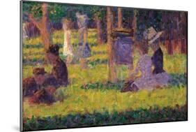 Study for A Sunday Afternoon on the Island of La Grande Jatte-Georges Seurat-Mounted Art Print
