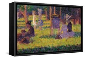 Study for A Sunday Afternoon on the Island of La Grande Jatte-Georges Seurat-Framed Stretched Canvas