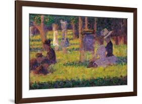 Study for A Sunday Afternoon on the Island of La Grande Jatte-Georges Seurat-Framed Art Print