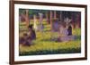 Study for A Sunday Afternoon on the Island of La Grande Jatte-Georges Seurat-Framed Art Print