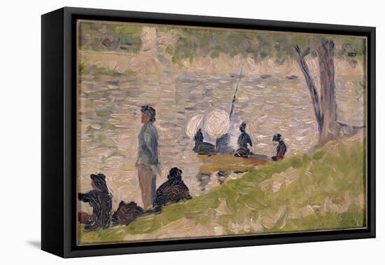 Study for a Sunday Afternoon on the Island of La Grande Jatte-Georges Seurat-Framed Stretched Canvas