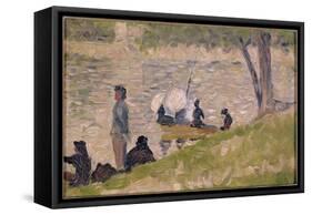 Study for a Sunday Afternoon on the Island of La Grande Jatte-Georges Seurat-Framed Stretched Canvas