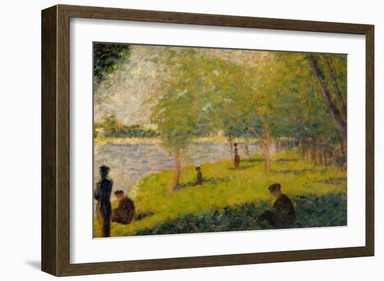 Study for a Sunday on La Grande Jatte-Georges Seurat-Framed Art Print