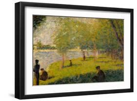 Study for a Sunday on La Grande Jatte-Georges Seurat-Framed Art Print