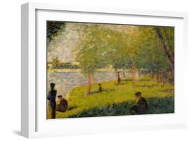 Study for a Sunday on La Grande Jatte-Georges Seurat-Framed Art Print