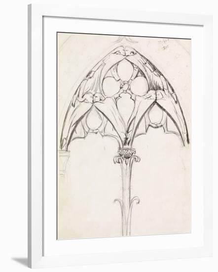 Study for a Window Design, 1853 (Pencil & Wash on Paper)-John Everett Millais-Framed Giclee Print