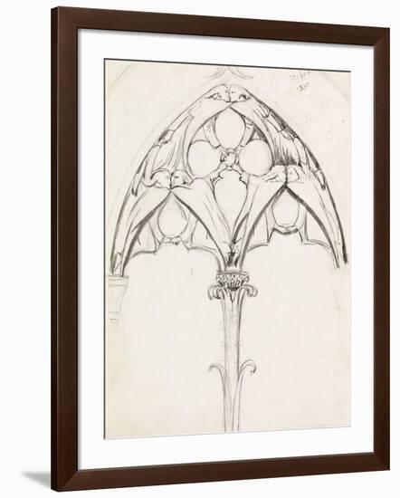 Study for a Window Design, 1853 (Pencil & Wash on Paper)-John Everett Millais-Framed Giclee Print