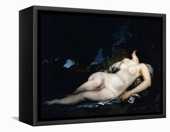 Study for a Woman Sleeping, C.1852-Gustave Courbet-Framed Stretched Canvas