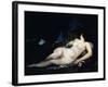 Study for a Woman Sleeping, C.1852-Gustave Courbet-Framed Giclee Print