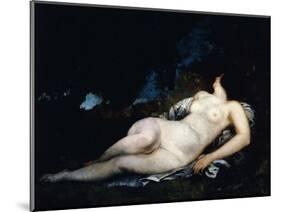 Study for a Woman Sleeping, C.1852-Gustave Courbet-Mounted Giclee Print