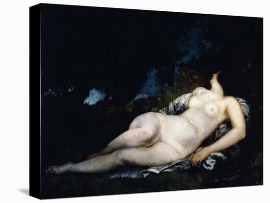 Study for a Woman Sleeping, C.1852-Gustave Courbet-Stretched Canvas
