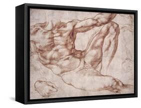 Study for Adam-Michelangelo-Framed Stretched Canvas