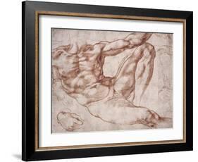 Study for Adam-Michelangelo-Framed Art Print