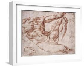 Study for Adam-Michelangelo-Framed Art Print