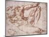 Study for Adam-Michelangelo-Mounted Art Print