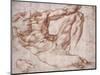 Study for Adam-Michelangelo-Mounted Art Print